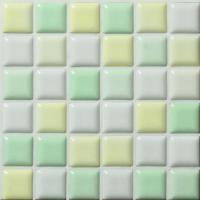 サンプル　プチコレMIX:モザイクタイル【ホワイト/ライトグリーン/イエロー】