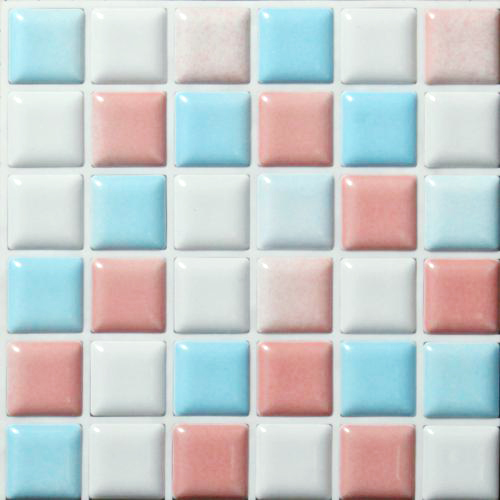 プチコレMIX:モザイクタイル【ライトブルー/ホワイト/ピンク】