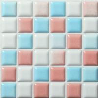 サンプル　プチコレMIX:モザイクタイル【ライトブルー/ホワイト/ピンク】