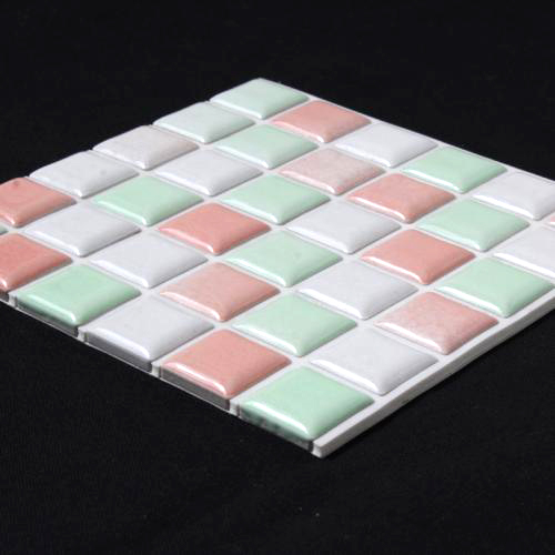 プチコレMIX:モザイクタイル【ホワイト/ライトグリーン/ピンク】